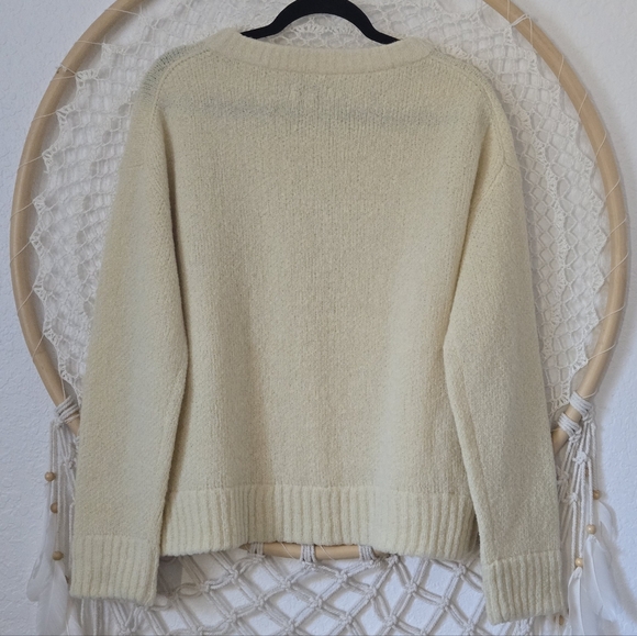 Toad & Co Women’s Cotati Dolman Cream Boucle Crew Neck Sweater Size M - Picture 4 of 10